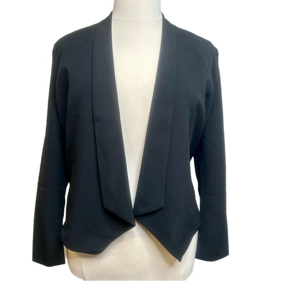 NWT Women’s Plus Open Front Black Blazer - Picture 1 of 6